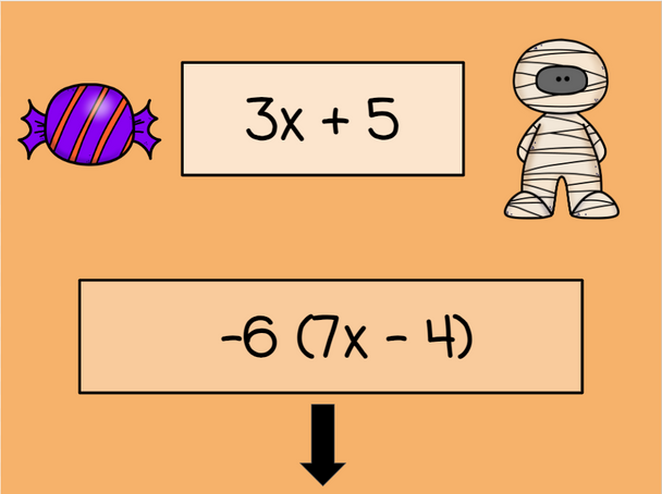 Halloween Equivalent Expressions Race - Digital