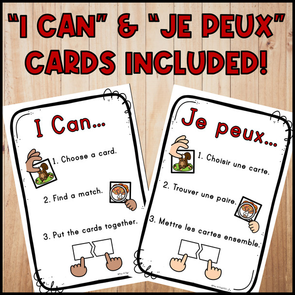 Fall Poem and Pocket Chart Activities | French Version Included! 