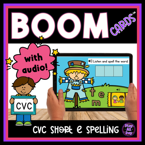  Fall CVC Short E Spelling Boom Cards™