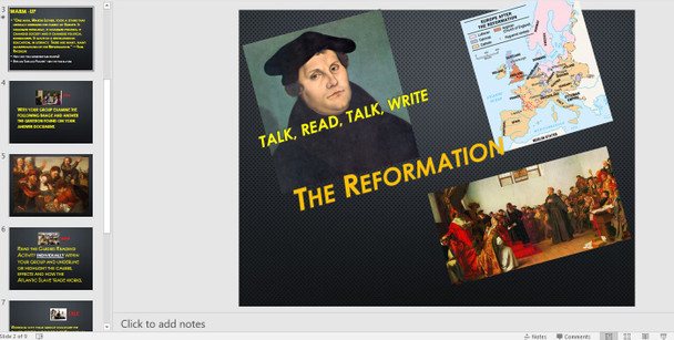 Causes and Effects of the Reformation TRTW Activity