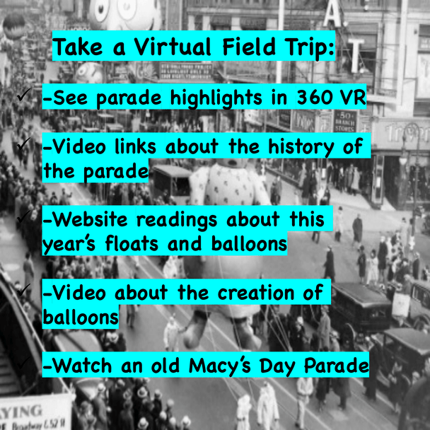 Macys Thanksgiving Day Parade Virtual Field Trip