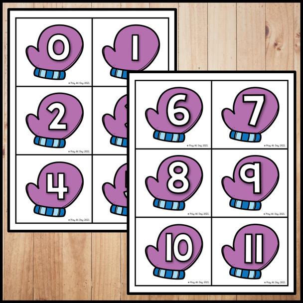 WINTER Hide & Seek | Pocket Chart Game | Letter and Number Recognition