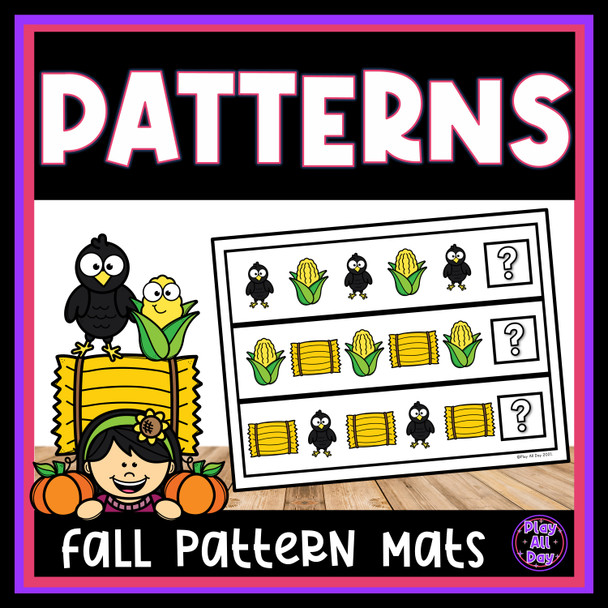 Fall Pattern Mats with I Can and Je Peux Cards