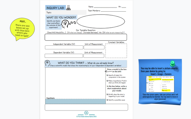 Universal NGSS Inquiry Lab Report Template - A Science Teacher Must Have!
