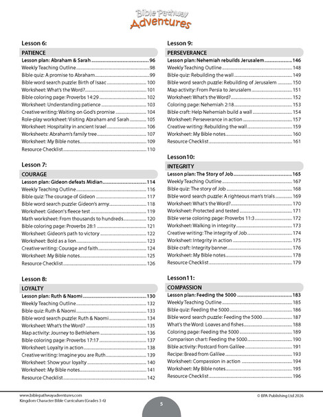 Kingdom Character Bible Curriculum for Grades 3-6