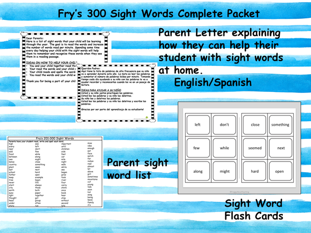 Fry Sight Word Activities Practice