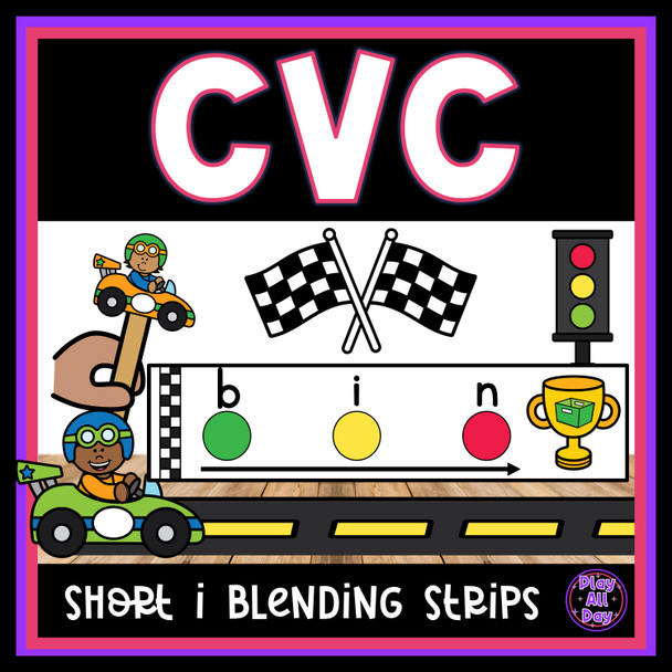 CVC Blending Strips Short I Words | Science of Reading Phonemic Awareness