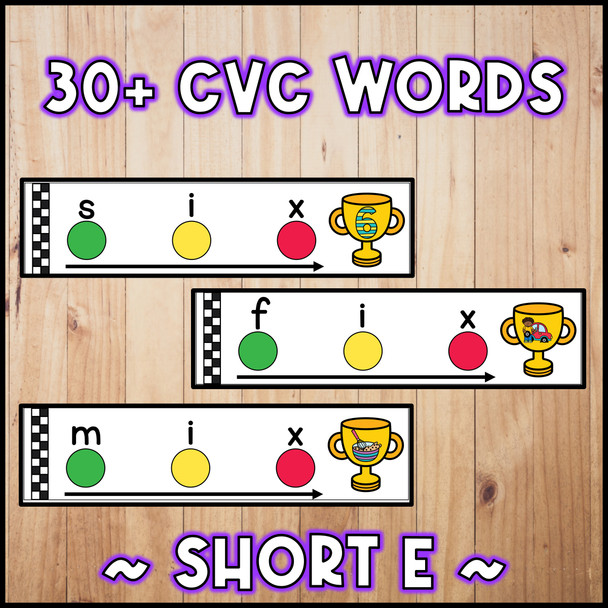 CVC Blending Strips Short I Words | Science of Reading Phonemic Awareness