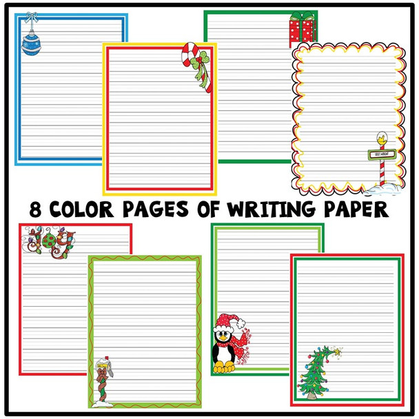 Christmas Writing Papers - NO Prompts, Just Papers