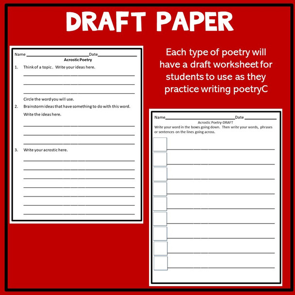 Writing Poetry Christmas Winter Theme 