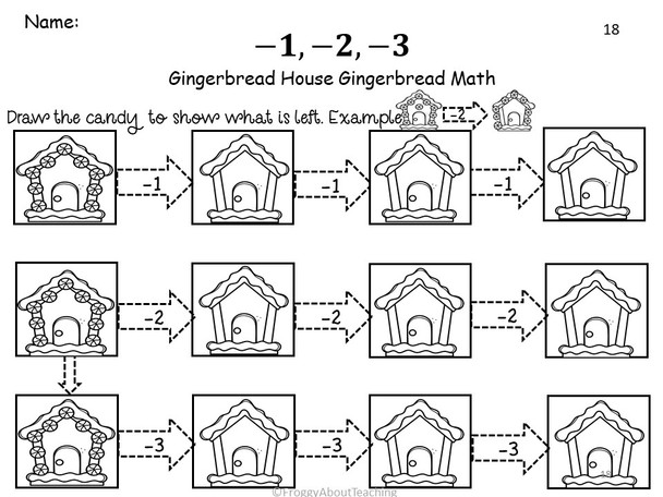 Addition-Subtraction Gingerbread Math Worksheets
