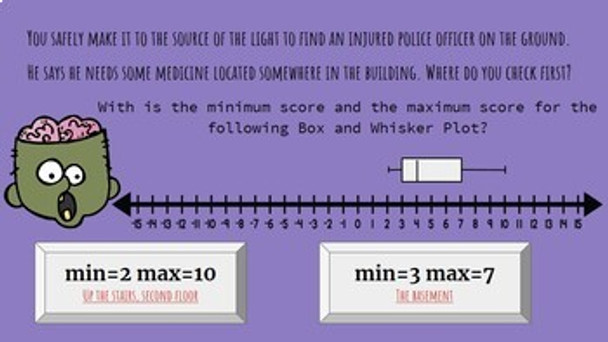Measures of Central Tendency + Box Plots Digital Zombie Game for Google Slides