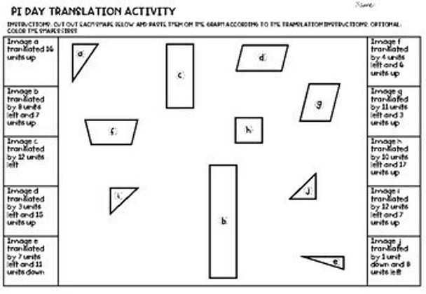 Geometry Transformations (Translations) Mystery Picture Activity- PDF + Digital