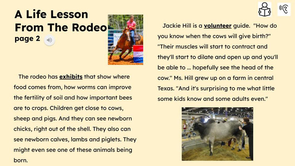 The Rodeo Informational Text Reading Passage and Activities