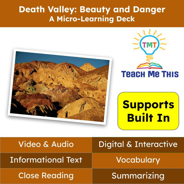 Death Valley Informational Text Reading Passage and Activities