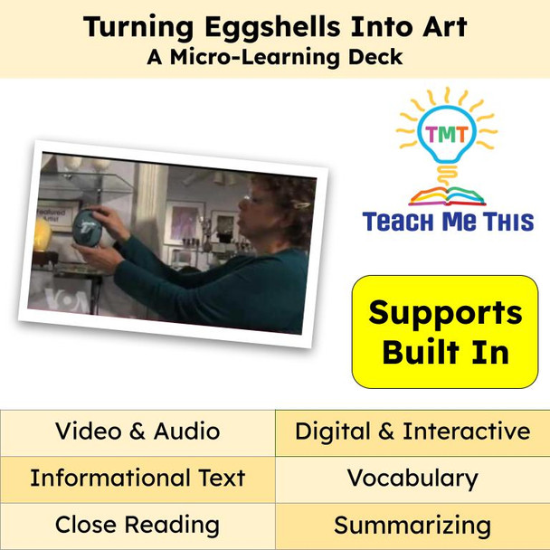 Turning Eggshells into Art Informational Text Reading Passage and Activities