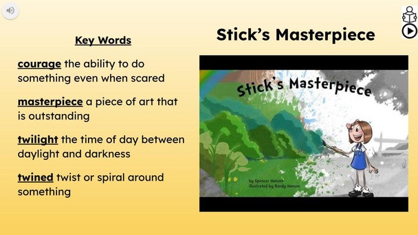 Stick's Masterpiece Reading Passage and Activities
