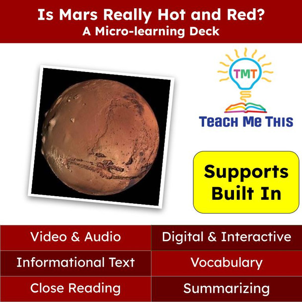 Mars Informational Text Reading Passage and Activities