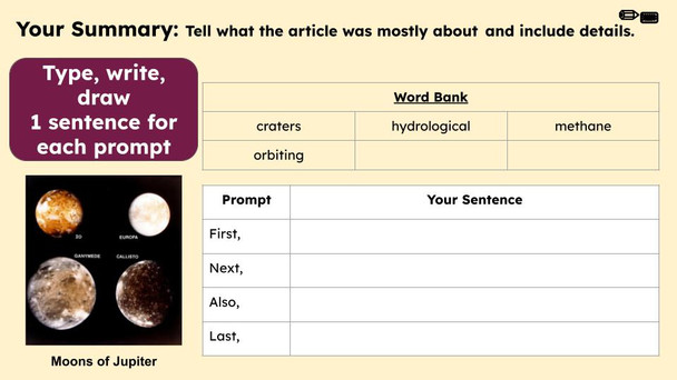 Moons in Our Solar System Informational Text Reading Passage and Activities