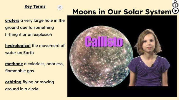 Moons in Our Solar System Informational Text Reading Passage and Activities