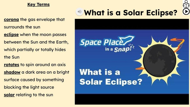 Solar Eclipse Informational Text Reading Passage and Activities