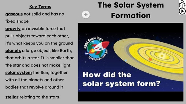 The Solar System Formation Informational Text Reading Passage and Activities