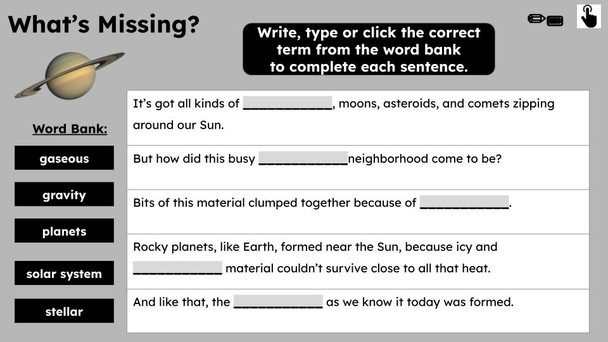 The Solar System Formation Informational Text Reading Passage and Activities