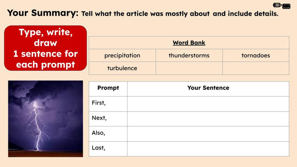 Weather Fronts Informational Text Reading Passage and Activities