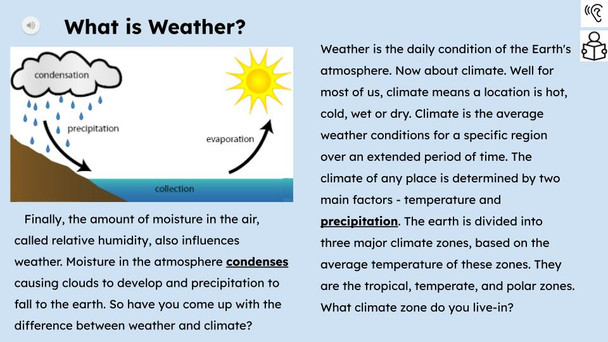 What is Weather? Informational Text Reading Passage and Activities