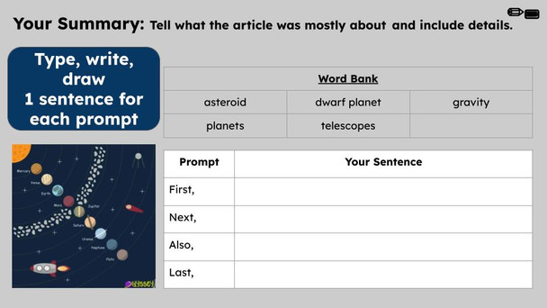 What is a Solar System? Informational Text Reading Passage and Activities