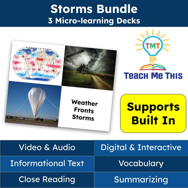Storms Informational Text Reading Passage and Activities BUNDLE