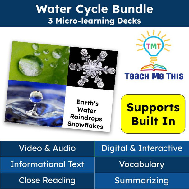 Water Cycle Informational Text Reading Passage and Activities BUNDLE