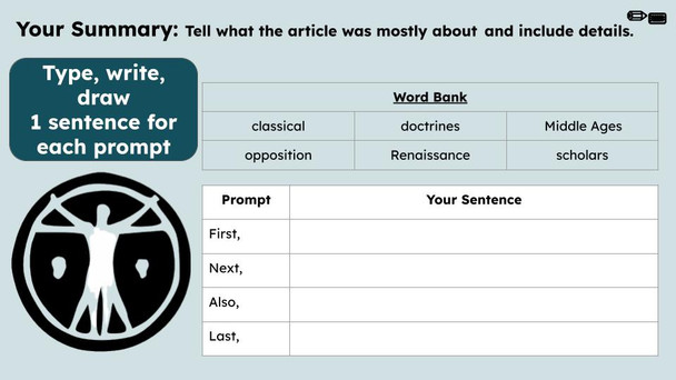 The Renaissance Informational Text Reading Passage and Activities