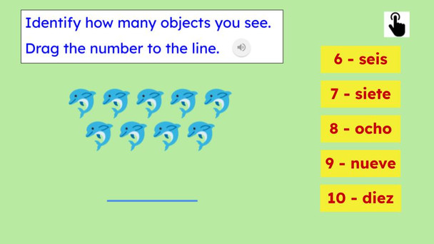 Los Numeros (Numbers in Spanish) Matching | Discrimination | Interactive