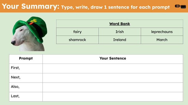 Saint Patrick's Day Informational Text Reading Passage and Activities