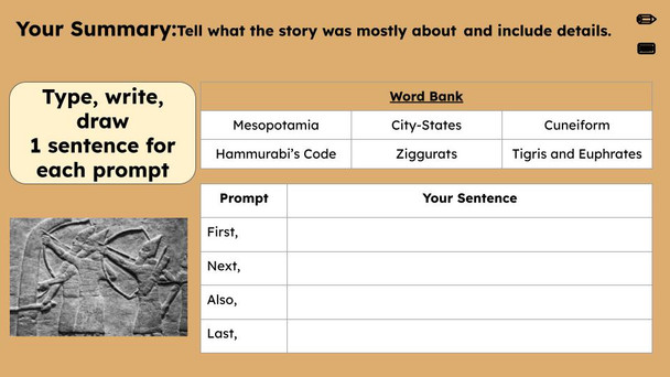 Mesopotamia Informational Text Reading Passage and Activities