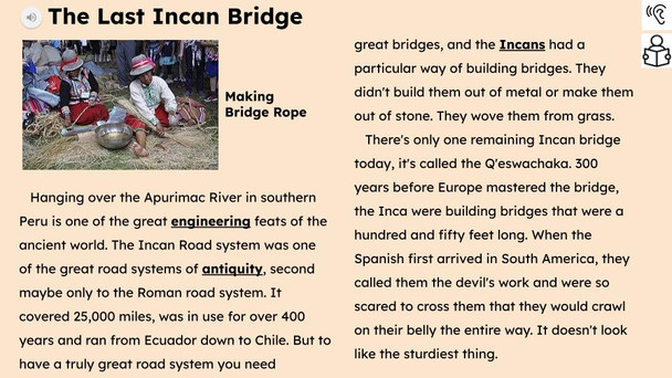 Ancient Inca Informational Text Reading Passage and Activities