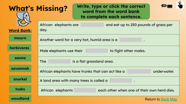 African Elephants Informational Text Reading Passage and Activities