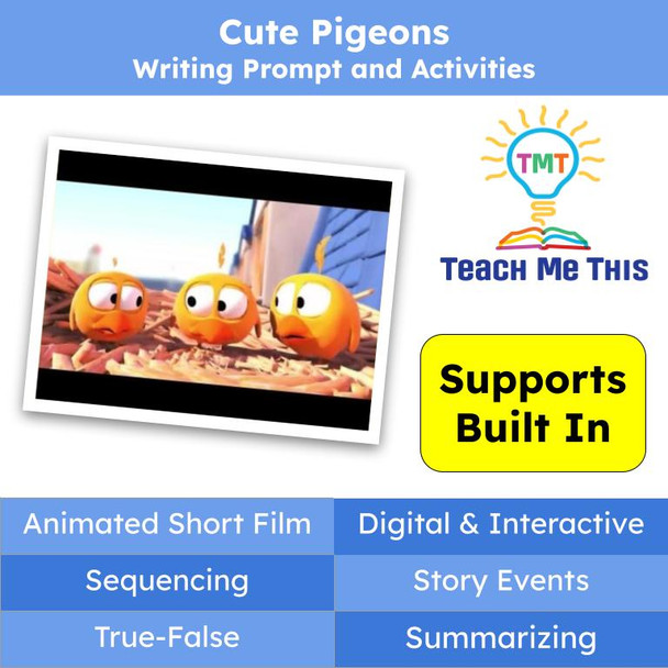 Writing Prompt and Activities: Cute Pigeon Animated Short Film