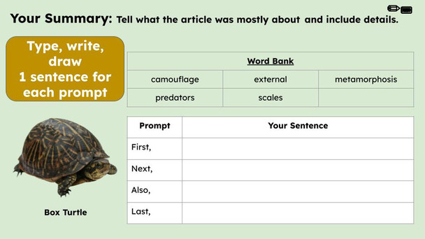 Reptiles and Amphibians Informational Text Reading Passage and Activities