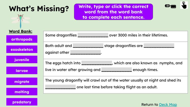 Dragonfly Informational Text Reading Passage and Activities