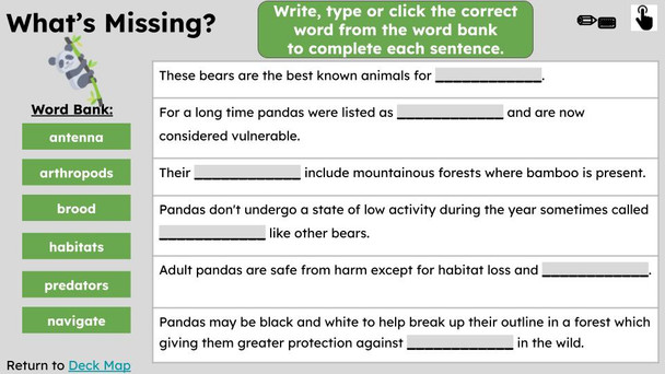 Pandas Informational Text Reading Passage and Activities