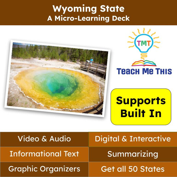 Wyoming (50 States and Capitals) Informational Text and Activities