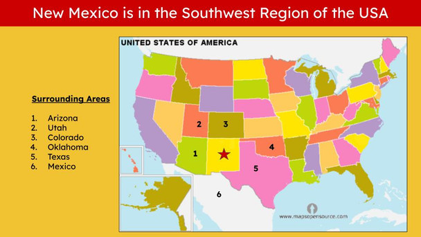New Mexico (50 States and Capitals) Informational Text and Activities