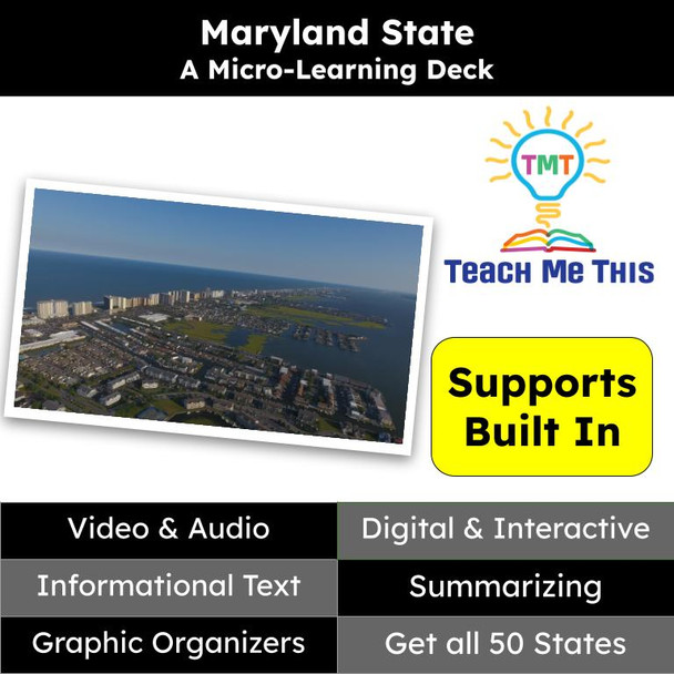 Maryland (50 States and Capitals) Informational Text and Activities