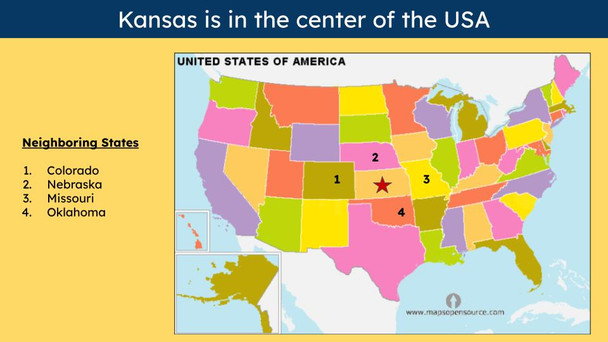 Kansas State (50 States and Capitals) Informational Text and Activities