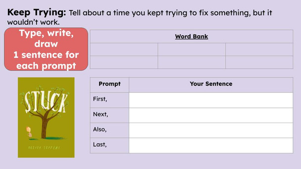 Stuck by Oliver Jeffers Read Aloud Activities