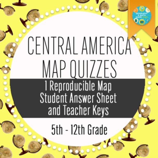 Middle School Geography: Central America Map Quiz