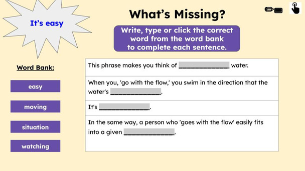 Go With The Flow Figurative Language Reading Passage and Activities