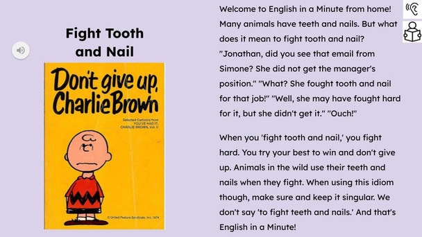 Fight Tooth and Nail Figurative Language Reading Passage and Activities